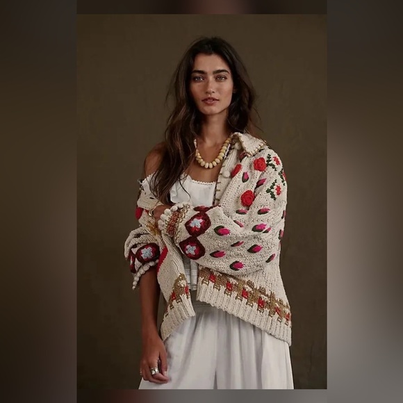 Free People Rosebud Cardi • DISCONTINUED $298 • Small (Fits Large) - Picture 4 of 5